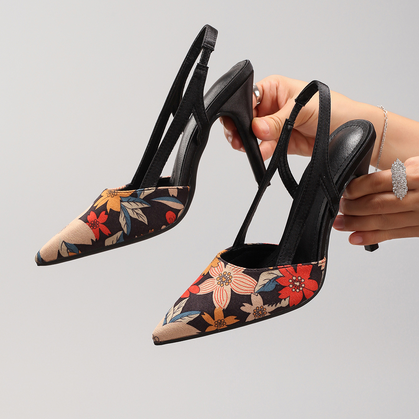 Women's printed high heels