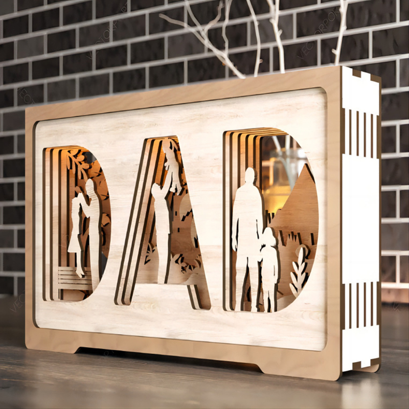 3D Mother's Day Gift Wooden Crafts Desktop Ornaments