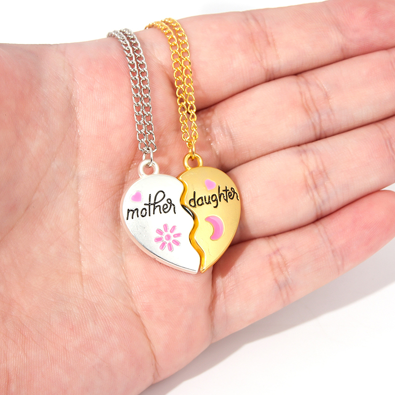 Fashionable Heart Splicing Parent-child Necklace