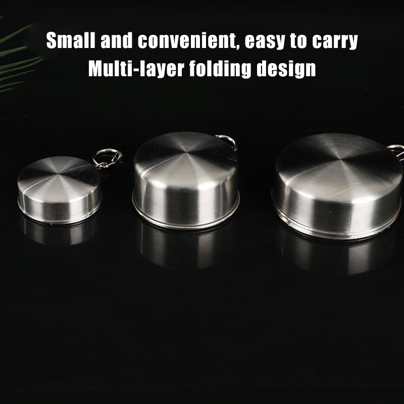 Stainless steel outdoor folding cup