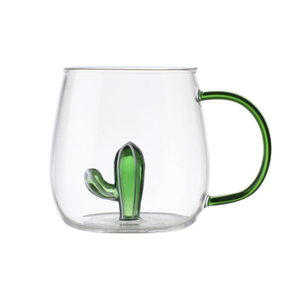 Cartoon animal cup high borosilicate glass household cup