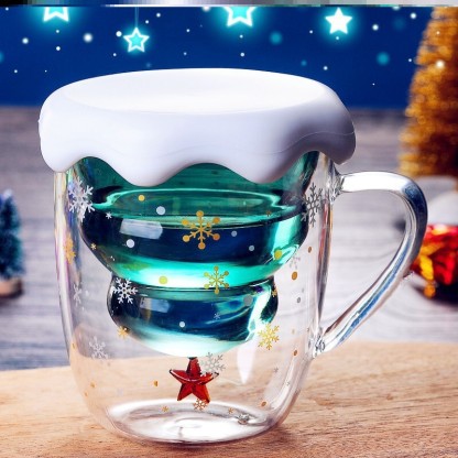 Creative Double-Layer Insulated Christmas Cup