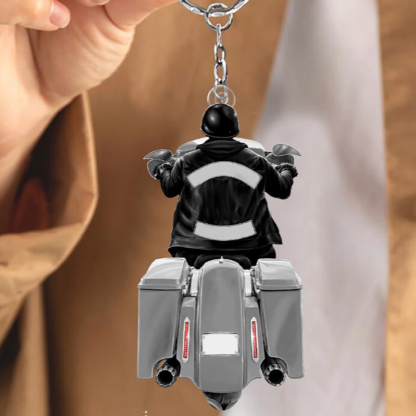 Motorcycle Racing Personalized Keychain