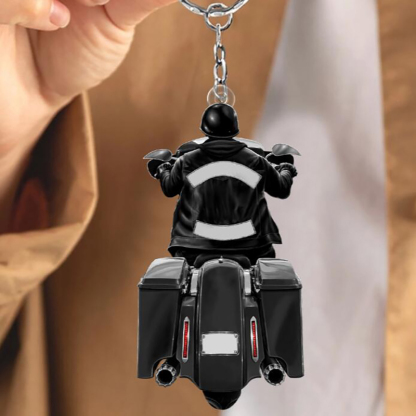 Motorcycle Racing Personalized Keychain