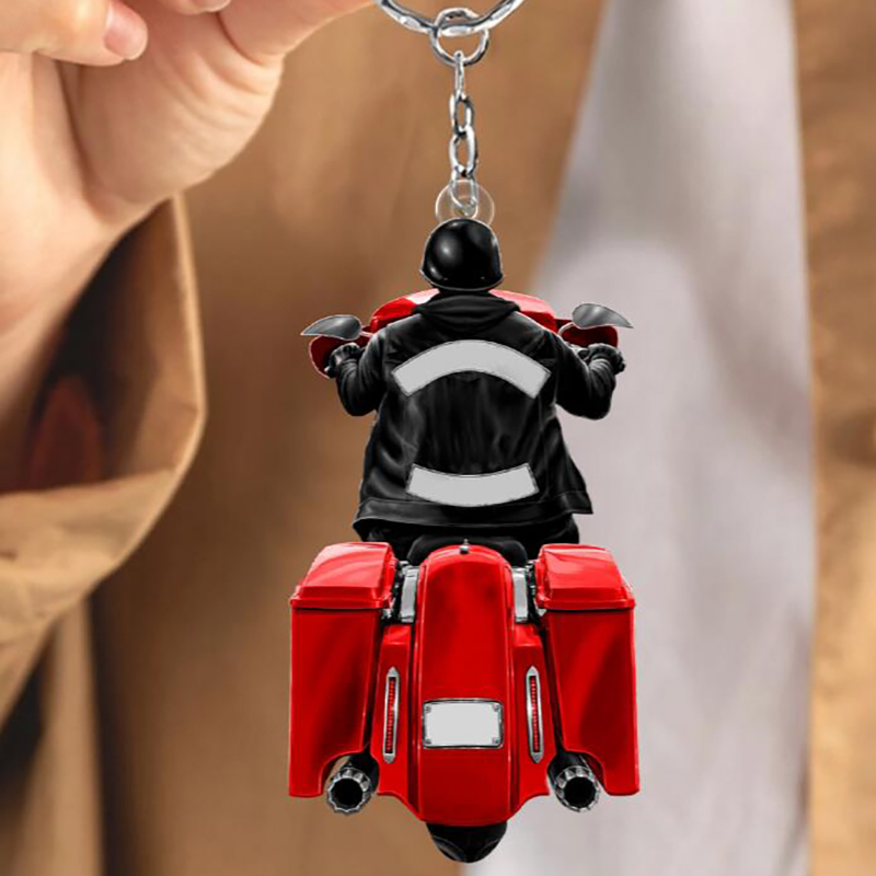 Motorcycle Racing Personalized Keychain
