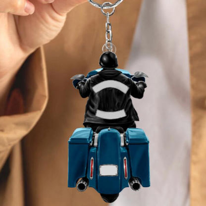 Motorcycle Racing Personalized Keychain