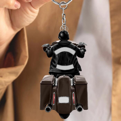 Motorcycle Racing Personalized Keychain