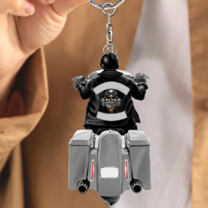 Motorcycle Racing Personalized Keychain