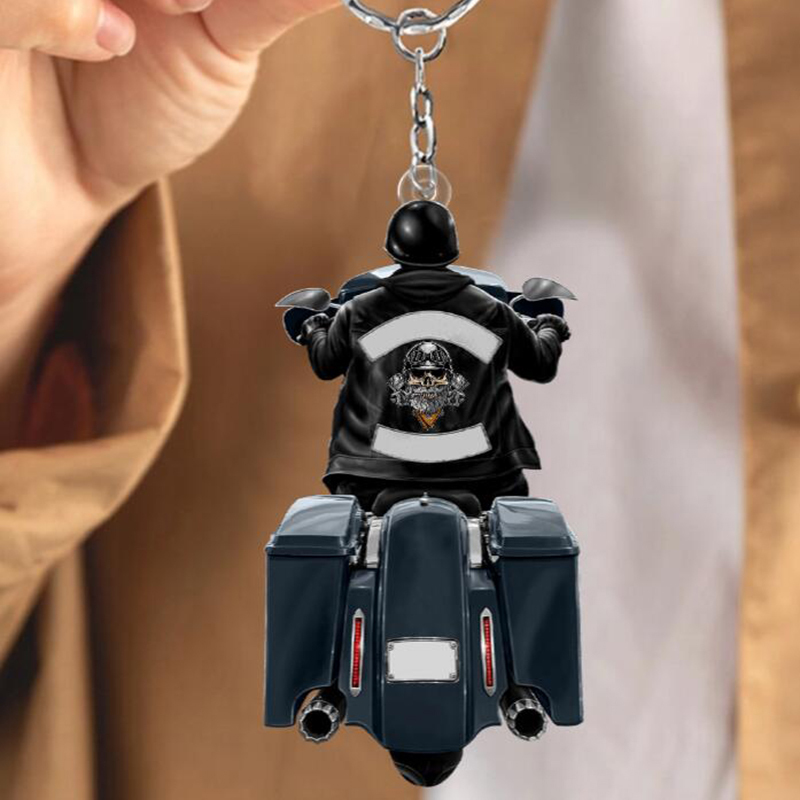 Motorcycle Racing Personalized Keychain