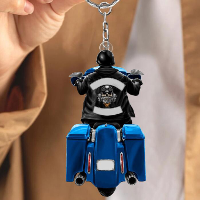Motorcycle Racing Personalized Keychain