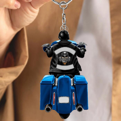 Motorcycle Racing Personalized Keychain
