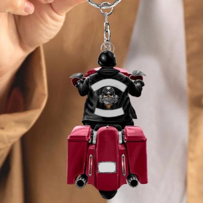 Motorcycle Racing Personalized Keychain
