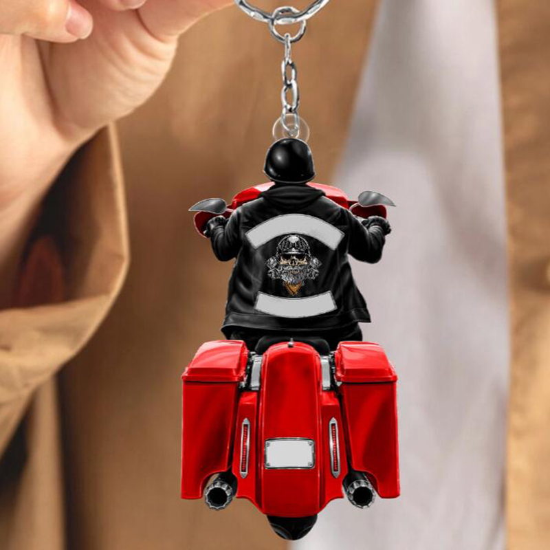 Motorcycle Racing Personalized Keychain