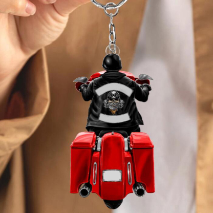 Motorcycle Racing Personalized Keychain
