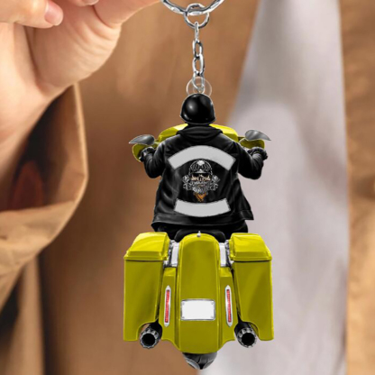 Motorcycle Racing Personalized Keychain