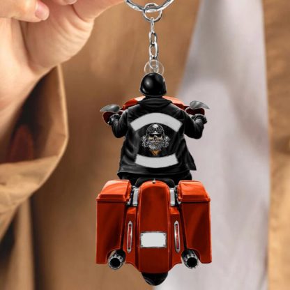 Motorcycle Racing Personalized Keychain