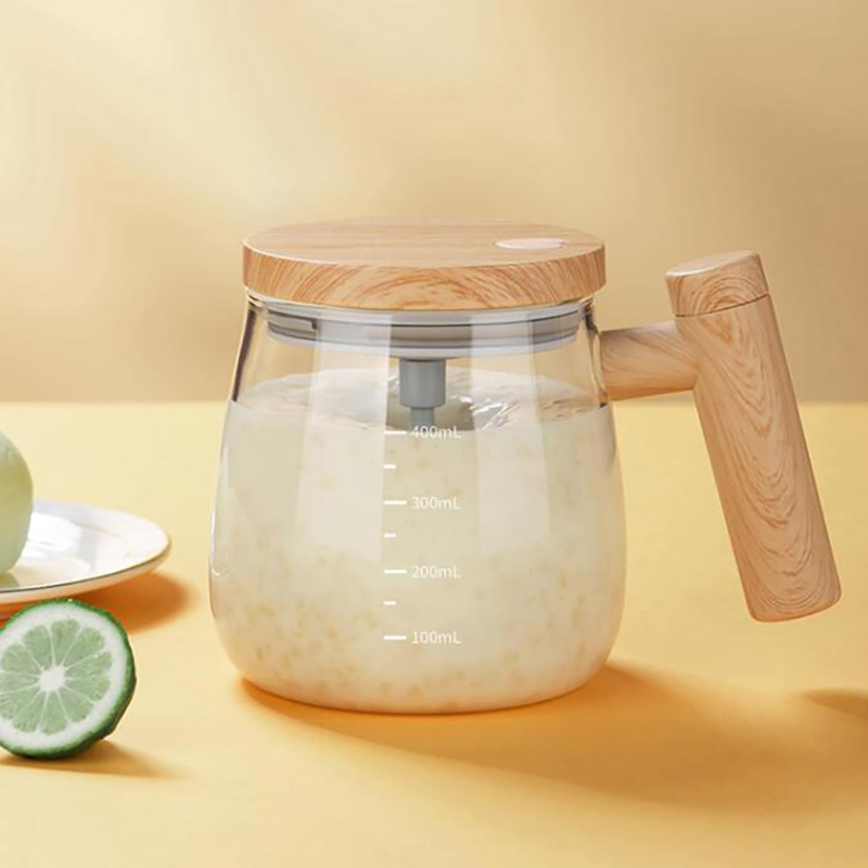 Automatic glass stirring coffee cup