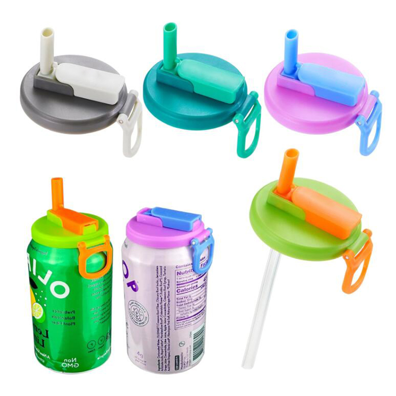 Plastic can straw cover