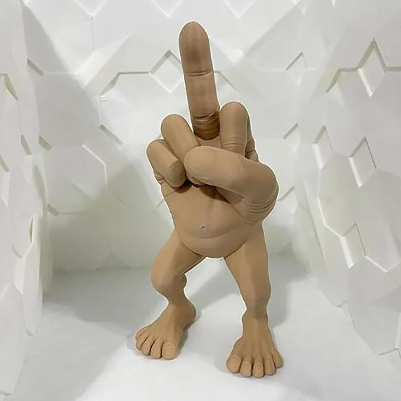 New style funny middle finger figure figurine