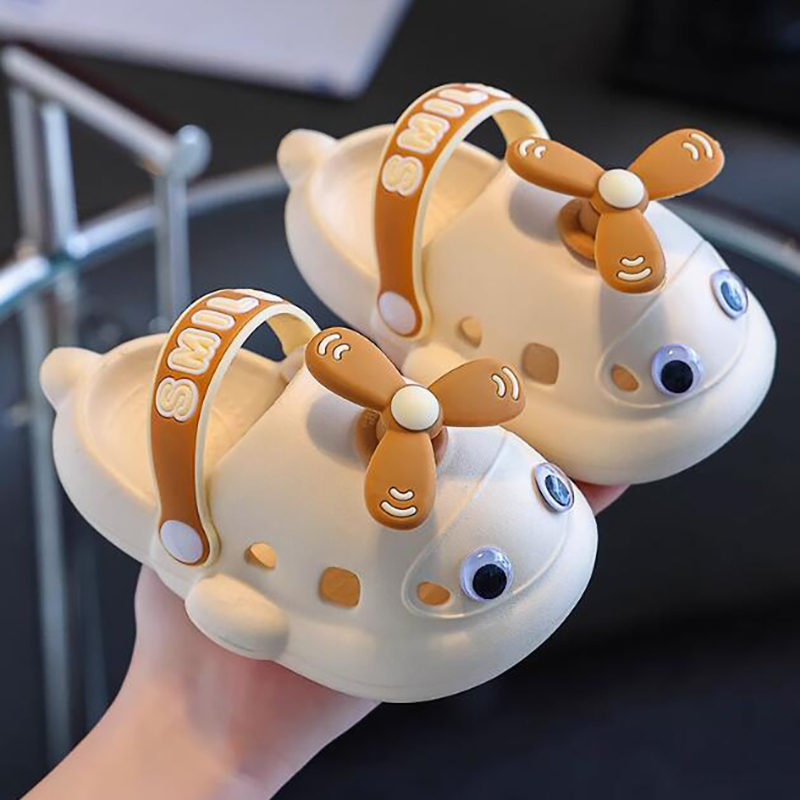 Cartoon cute airplane closed toe beach shoes