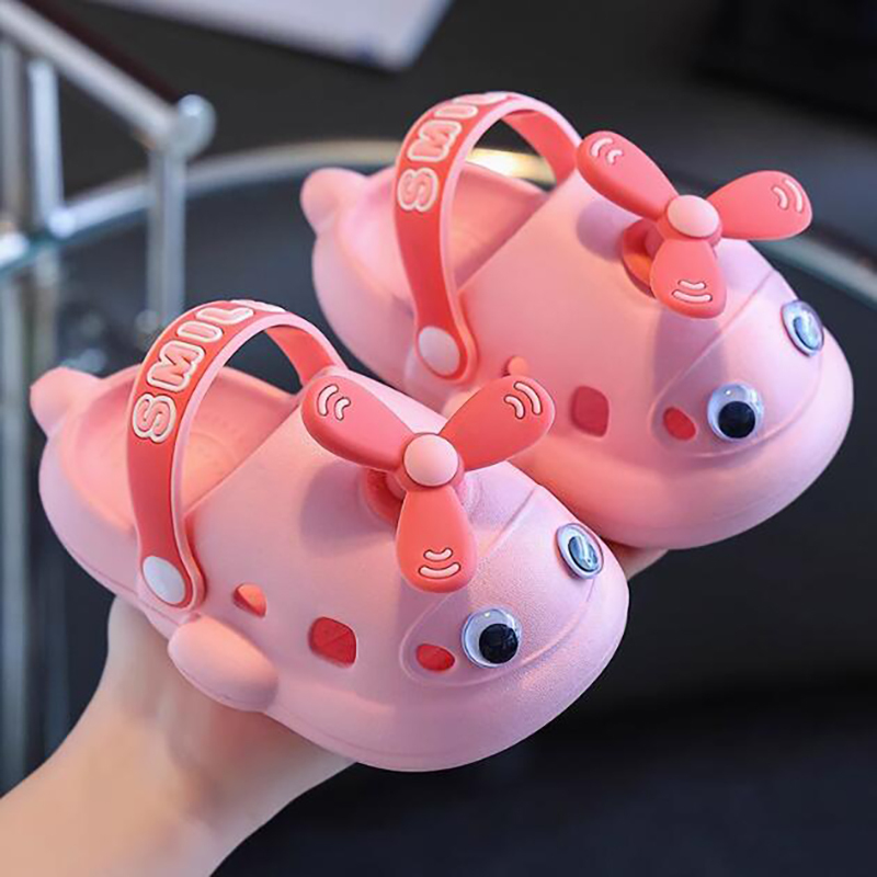 Cartoon cute airplane closed toe beach shoes