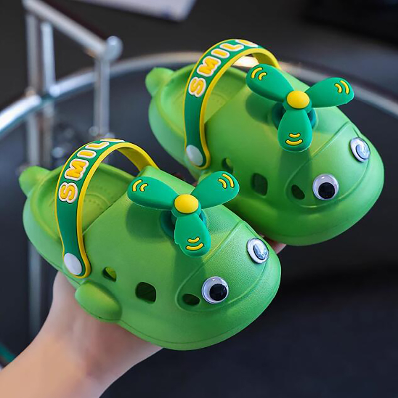 Cartoon cute airplane closed toe beach shoes