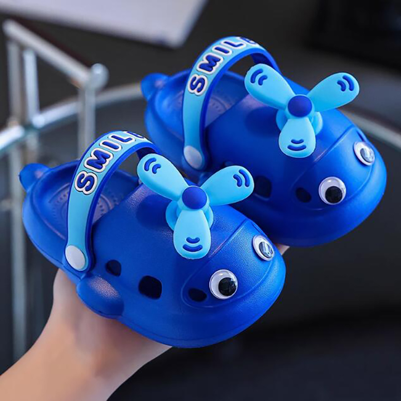 Cartoon cute airplane closed toe beach shoes