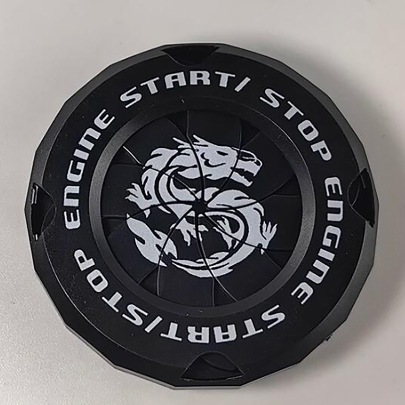 Motorcycle one-touch start button protective cover