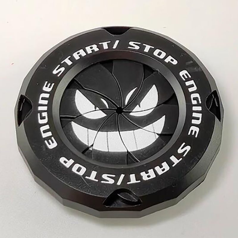 Motorcycle one-touch start button protective cover