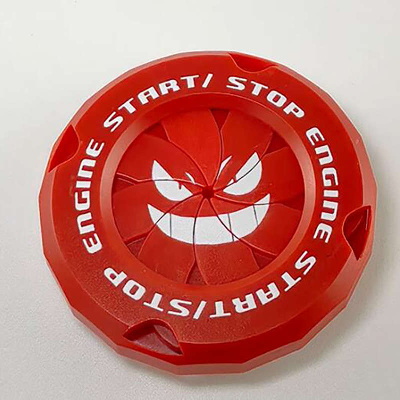Motorcycle one-touch start button protective cover