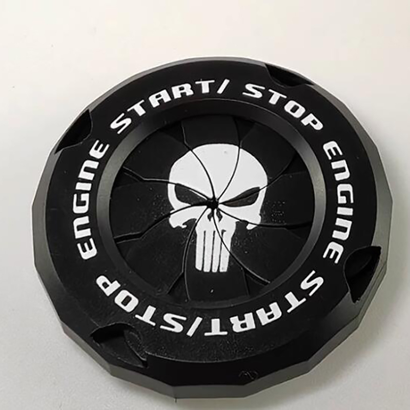 Motorcycle one-touch start button protective cover