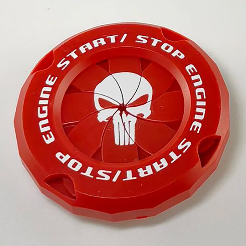 Motorcycle one-touch start button protective cover