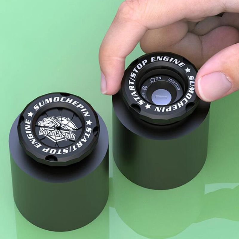 Motorcycle one-touch start button protective cover