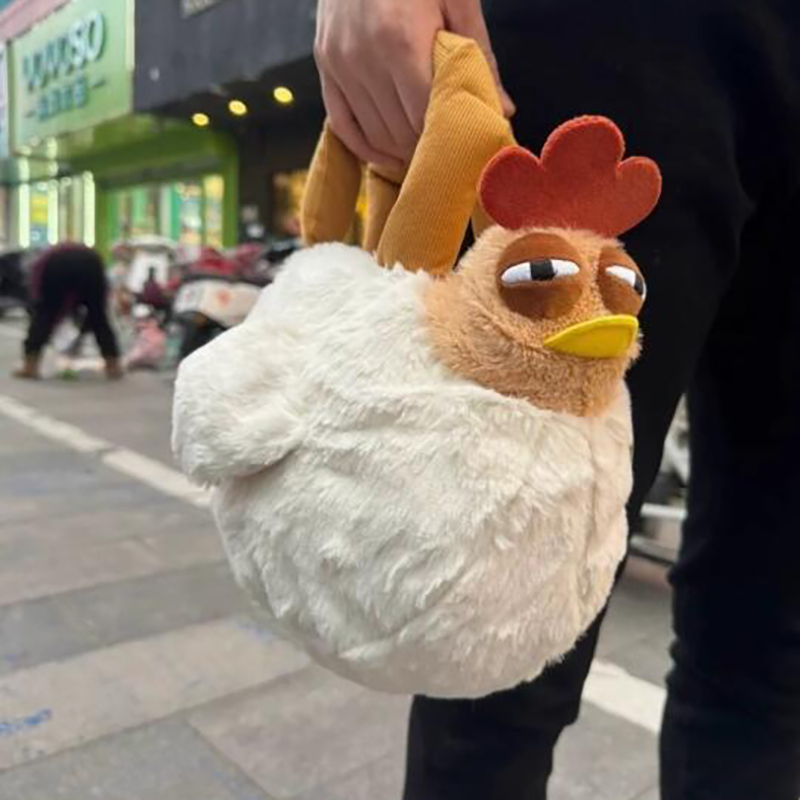 Ugly cute chicken handbag creative bag