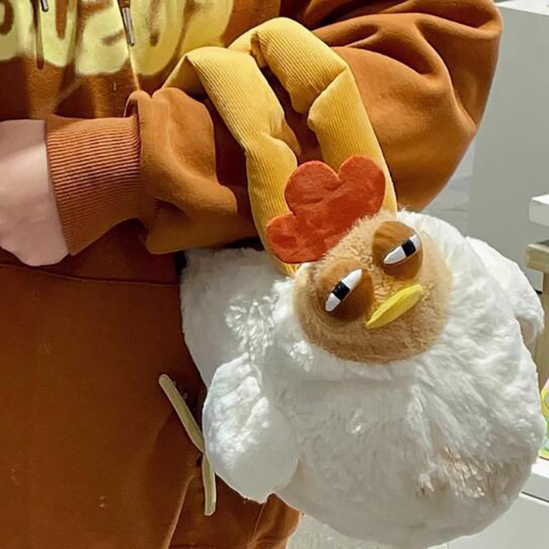 Ugly cute chicken handbag creative bag