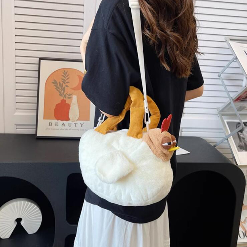 Ugly cute chicken handbag creative bag