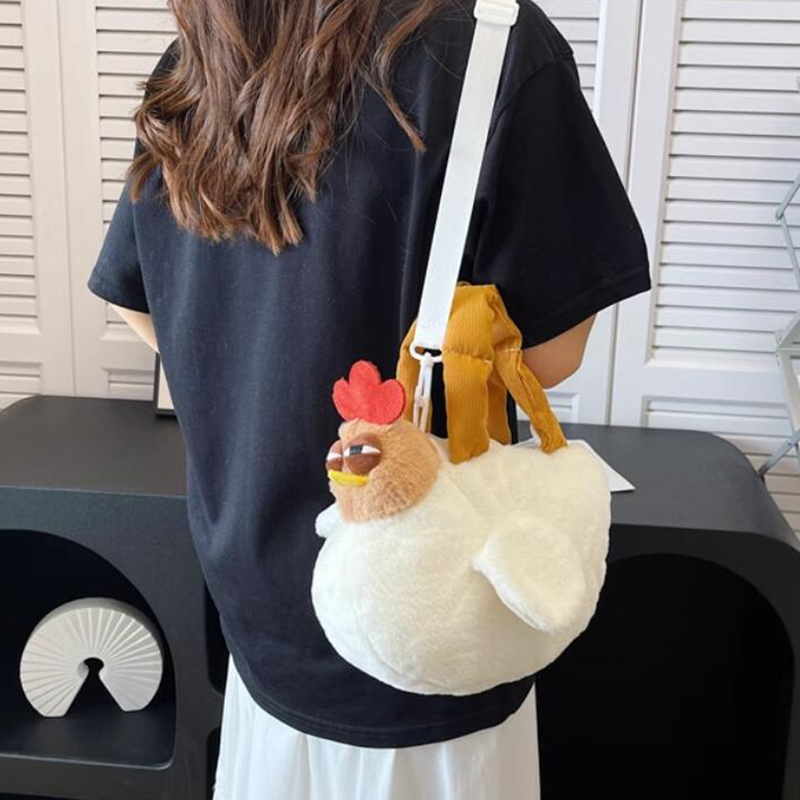Ugly cute chicken handbag creative bag