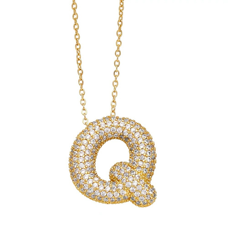 Bubble letter necklace