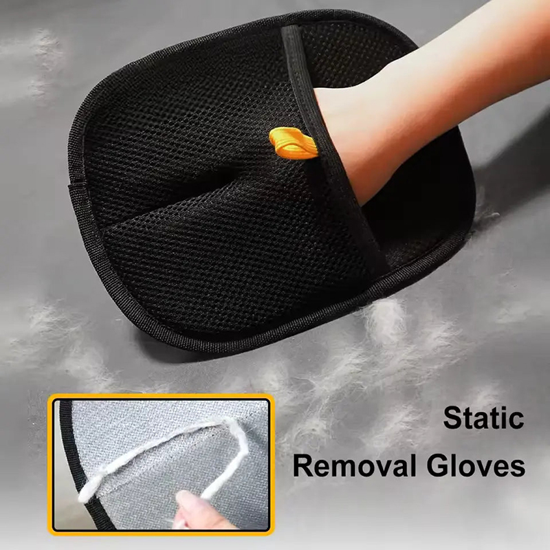 Pet static hair removal gloves