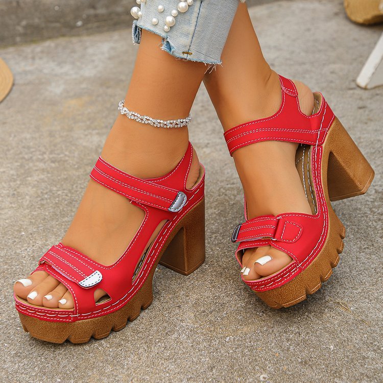 Plus Size Platform Heel Sandals