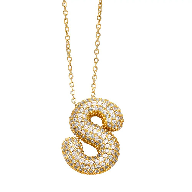Bubble letter necklace