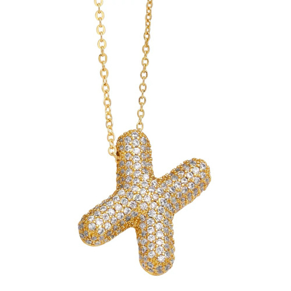 Bubble letter necklace