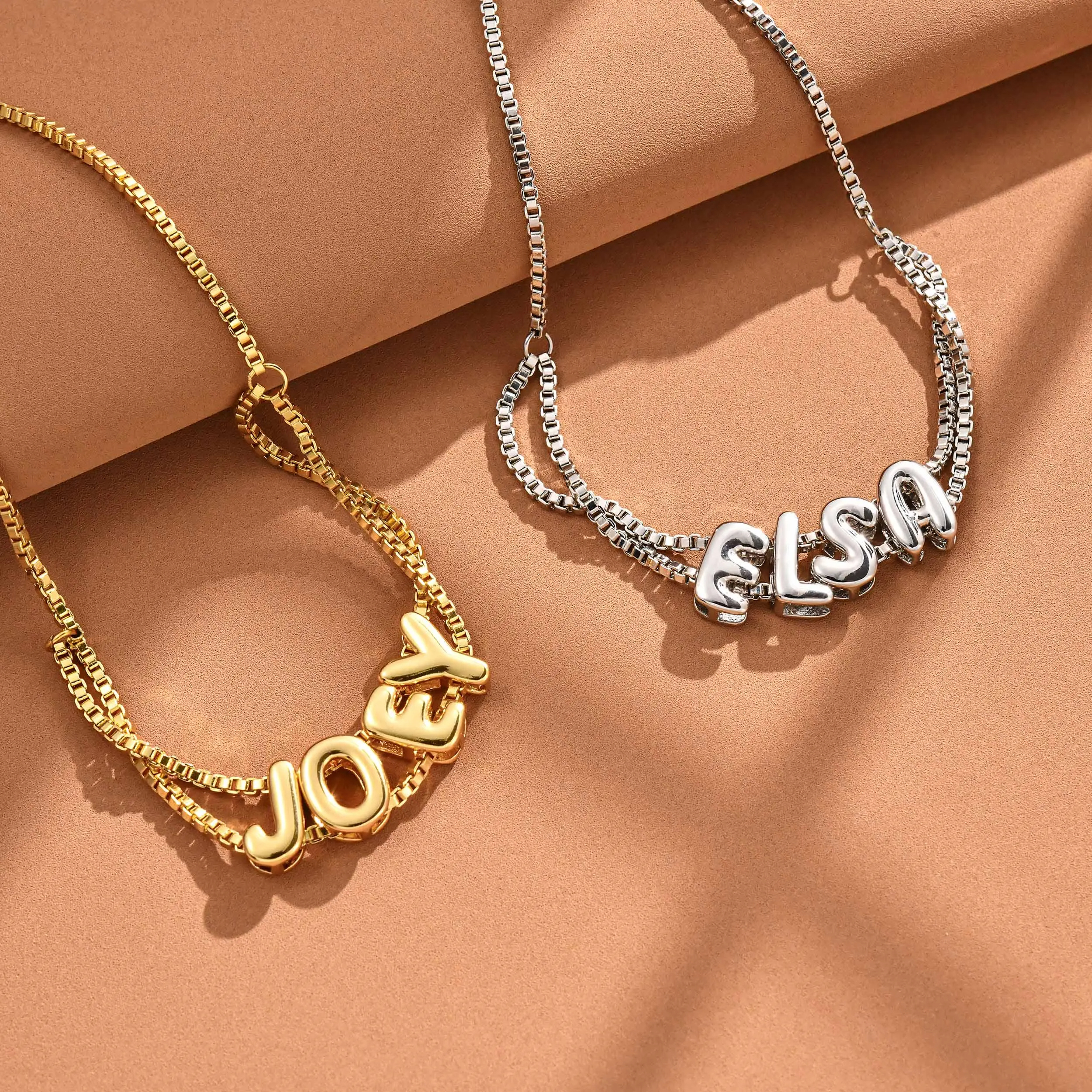 Custom Bubble Name Bracelet