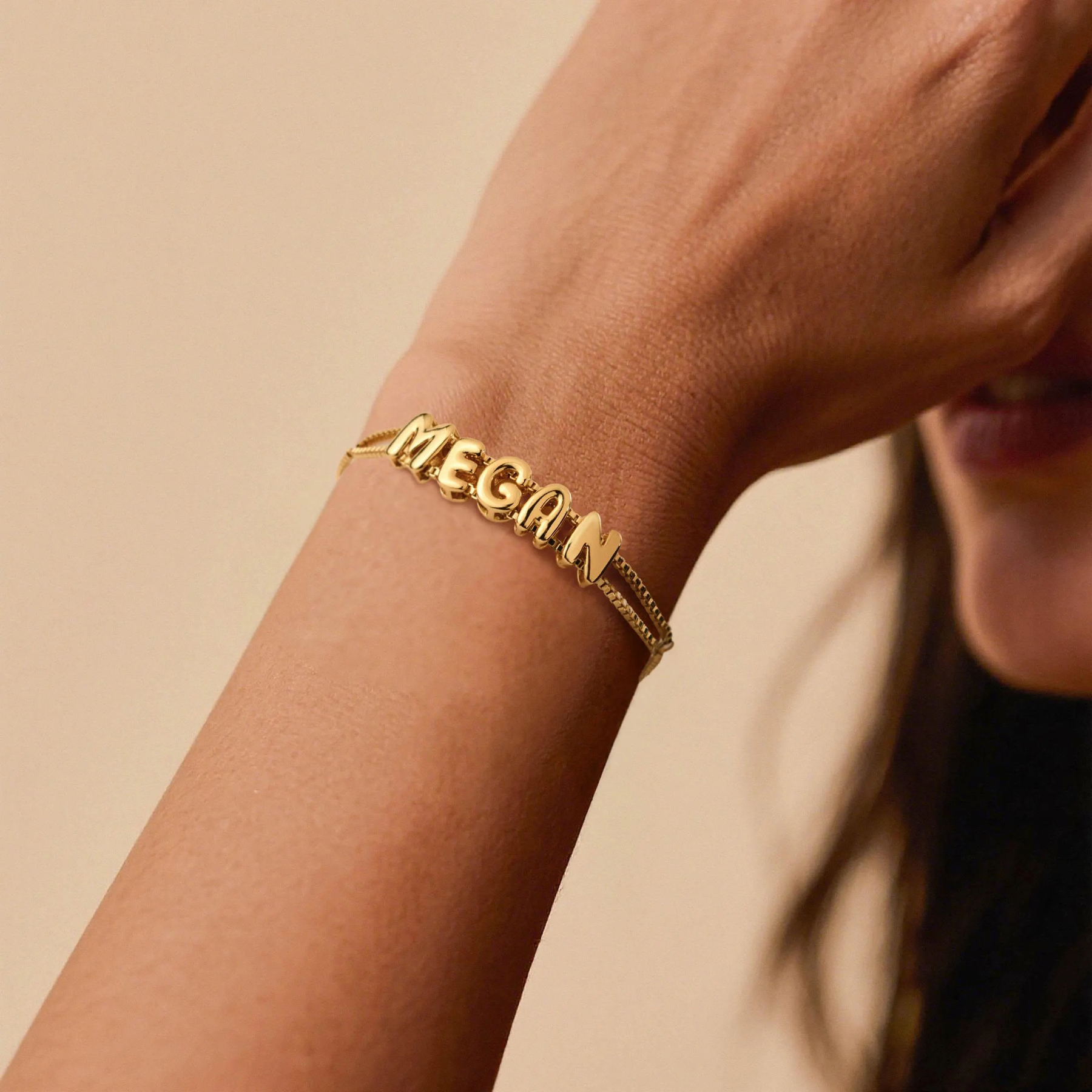 Custom Bubble Name Bracelet