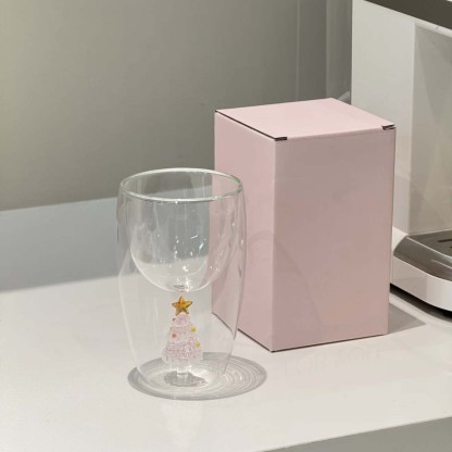 Gilded Christmas Tree Double-Layer Mug