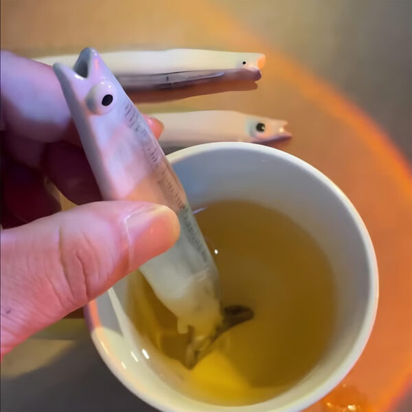 Handmade Ceramic Fish-Shaped Straw