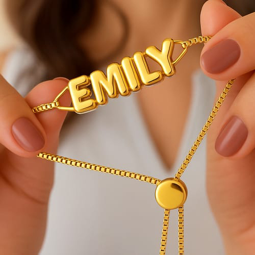 Custom Bubble Name Bracelet