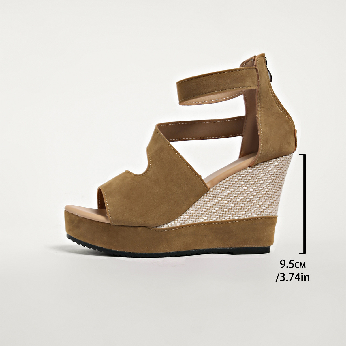 Woven Ankle Strap Wedges