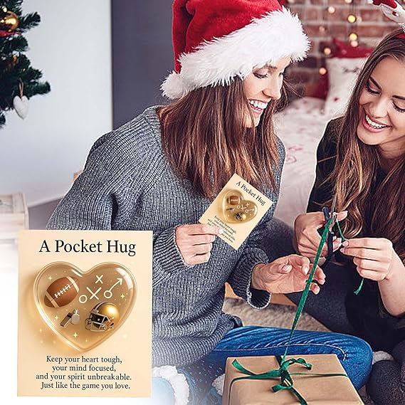 Sports-Themed Heart-Shaped Pocket Hug Cards