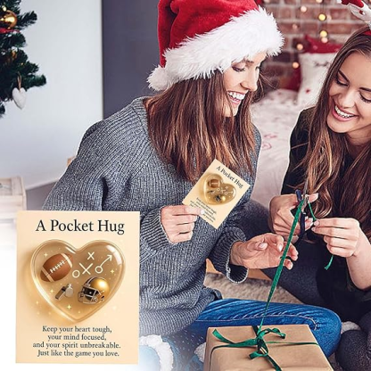 Sports-Themed Heart-Shaped Pocket Hug Cards